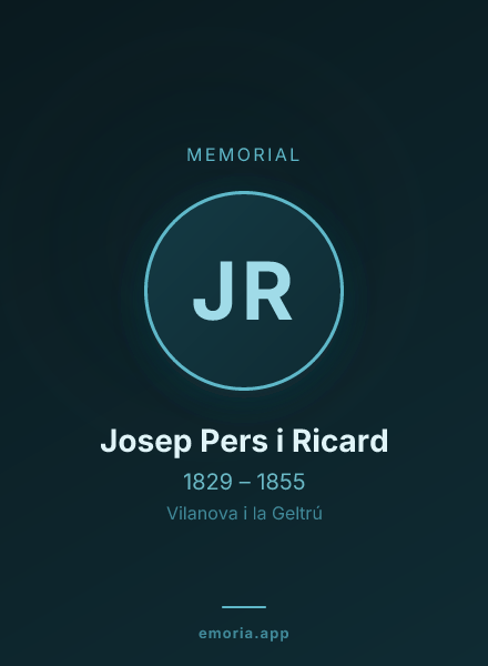 Memorial portrait of Josep Pers i Ricard