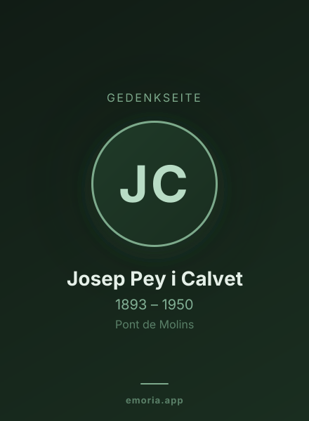 Gedenkportrait von Josep Pey i Calvet