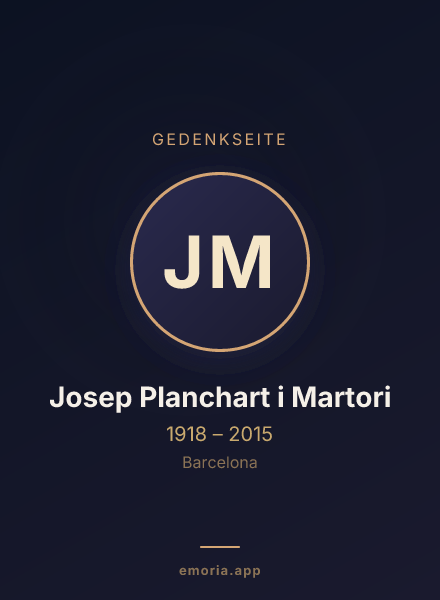 Gedenkportrait von Josep Planchart i Martori