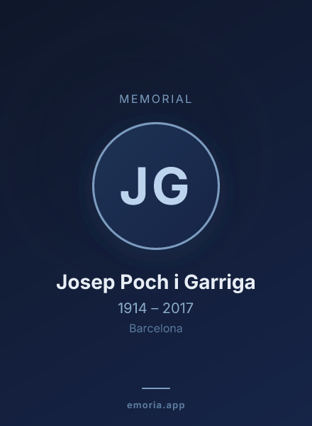 Memorial portrait of Josep Poch i Garriga