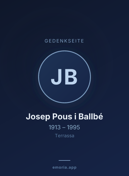 Gedenkportrait von Josep Pous i Ballbé