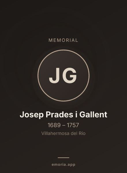 Memorial portrait of Josep Prades i Gallent