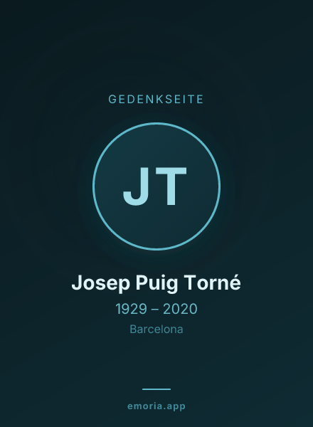 Gedenkportrait von Josep Puig Torné