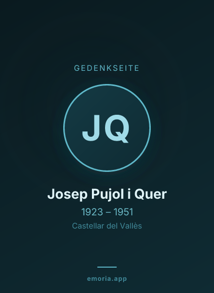 Gedenkportrait von Josep Pujol i Quer