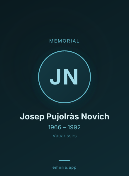 Memorial portrait of Josep Pujolràs Novich