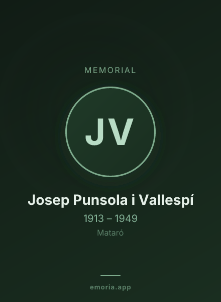 Memorial portrait of Josep Punsola i Vallespí