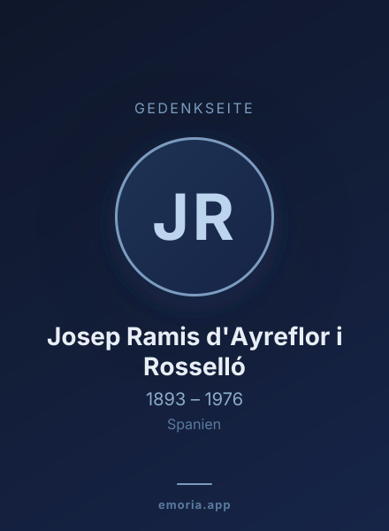 Gedenkportrait von Josep Ramis d'Ayreflor i Rosselló