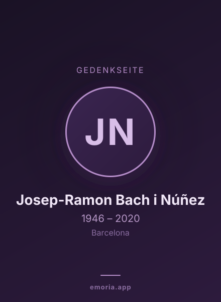 Gedenkportrait von Josep-Ramon Bach i Núñez