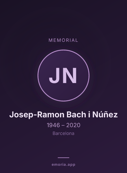 Memorial portrait of Josep-Ramon Bach i Núñez