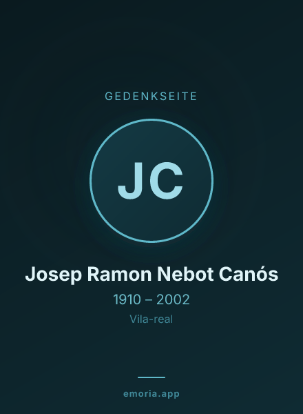 Gedenkportrait von Josep Ramon Nebot Canós