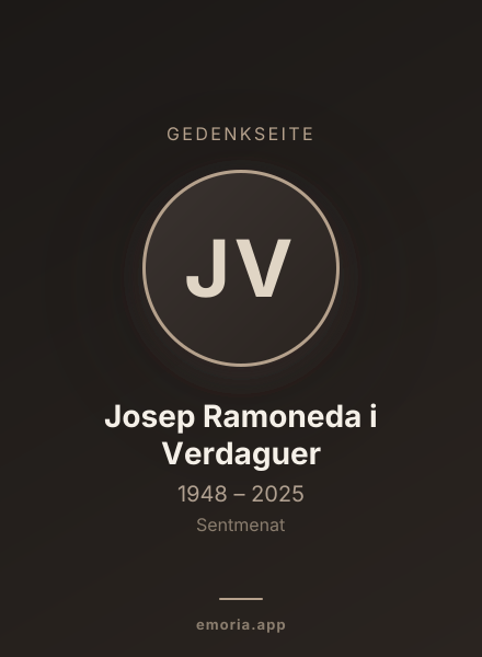Gedenkportrait von Josep Ramoneda i Verdaguer