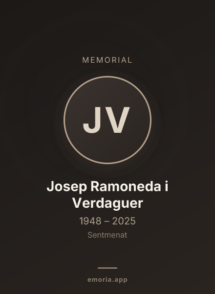 Memorial portrait of Josep Ramoneda i Verdaguer