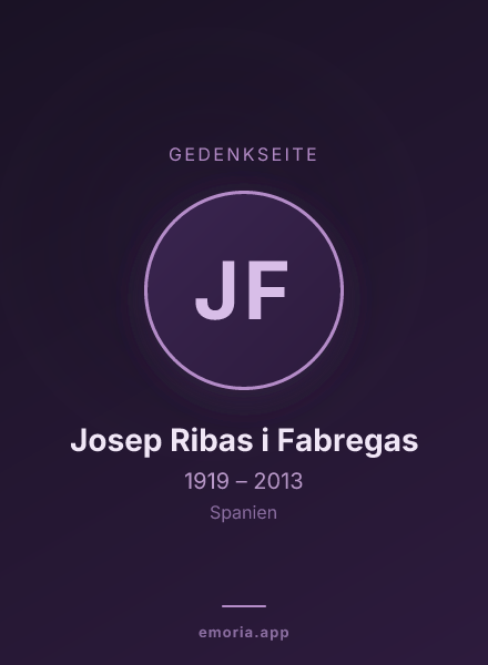 Gedenkportrait von Josep Ribas i Fabregas
