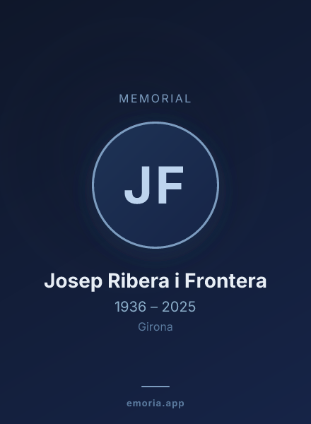 Memorial portrait of Josep Ribera i Frontera
