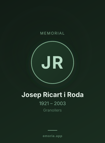 Memorial portrait of Josep Ricart i Roda