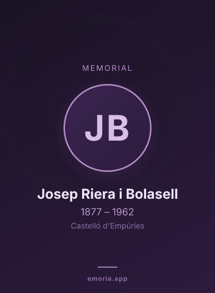 Memorial portrait of Josep Riera i Bolasell