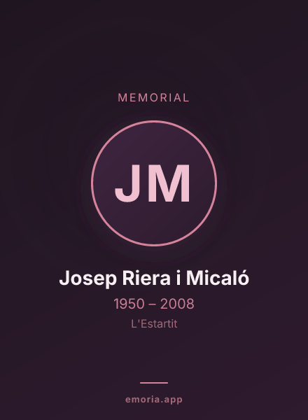 Memorial portrait of Josep Riera i Micaló