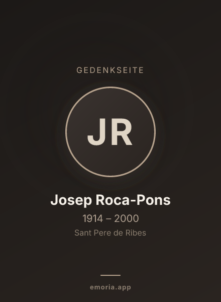 Gedenkportrait von Josep Roca-Pons