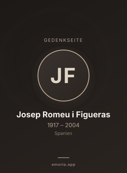 Gedenkportrait von Josep Romeu i Figueras