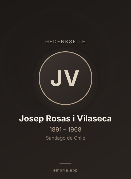 Gedenkportrait von Josep Rosas i Vilaseca