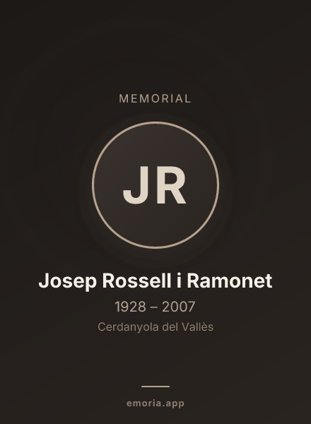 Memorial portrait of Josep Rossell i Ramonet