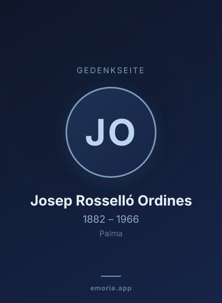 Gedenkportrait von Josep Rosselló Ordines