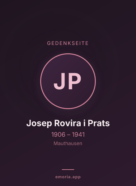 Gedenkportrait von Josep Rovira i Prats