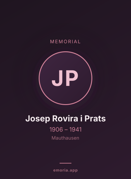 Memorial portrait of Josep Rovira i Prats