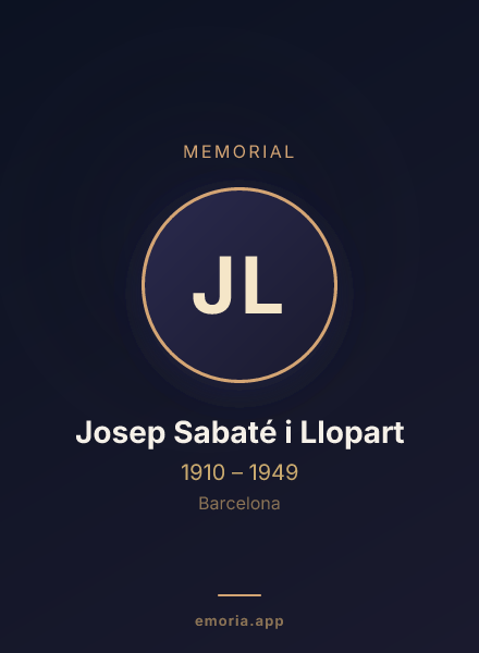 Memorial portrait of Josep Sabaté i Llopart