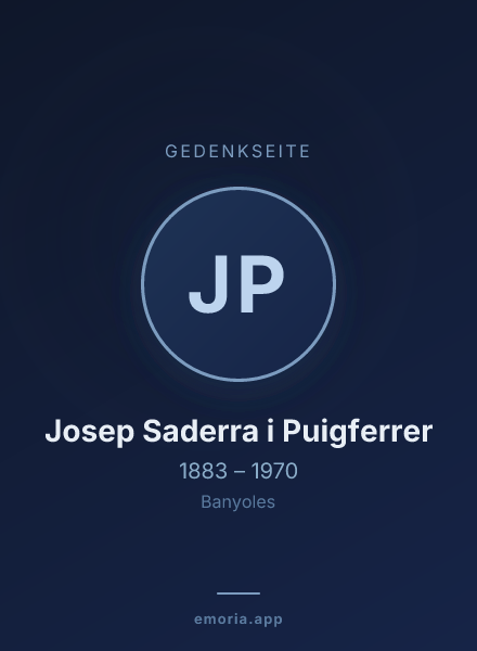 Gedenkportrait von Josep Saderra i Puigferrer