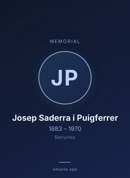 Memorial portrait of Josep Saderra i Puigferrer