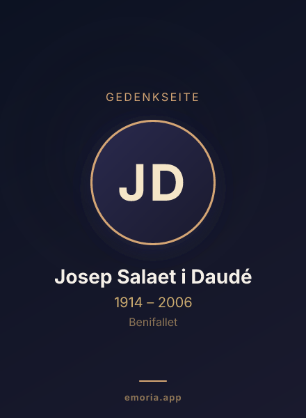 Gedenkportrait von Josep Salaet i Daudé