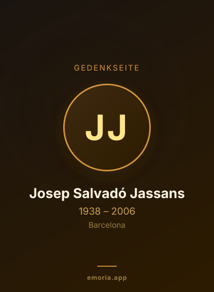 Gedenkportrait von Josep Salvadó Jassans