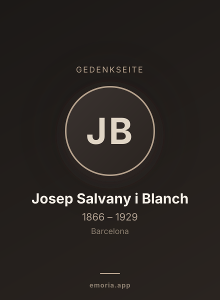 Gedenkportrait von Josep Salvany i Blanch