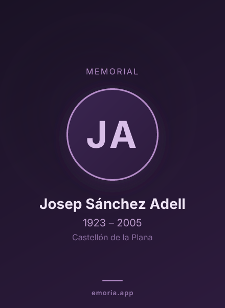 Memorial portrait of Josep Sánchez Adell