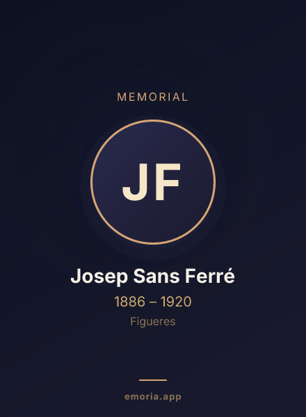 Memorial portrait of Josep Sans Ferré