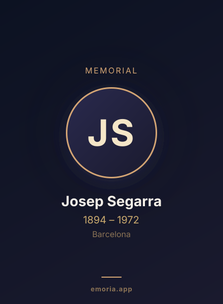 Memorial portrait of Josep Segarra