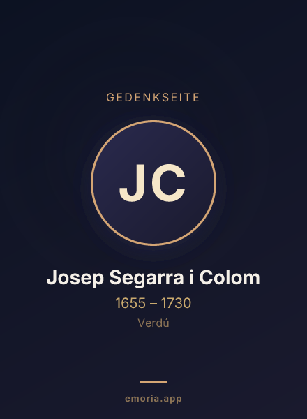 Gedenkportrait von Josep Segarra i Colom