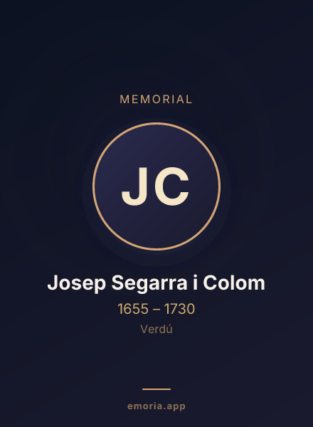 Memorial portrait of Josep Segarra i Colom
