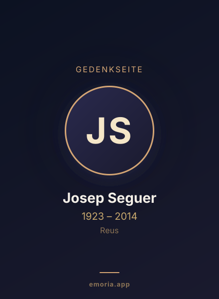 Gedenkportrait von Josep Seguer