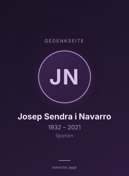 Gedenkportrait von Josep Sendra i Navarro