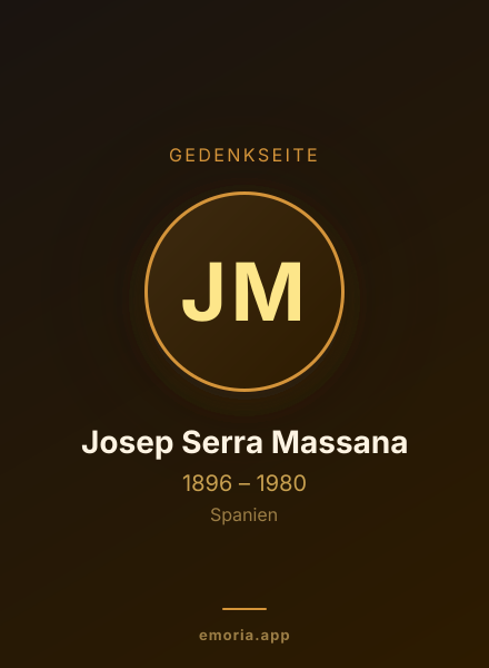 Gedenkportrait von Josep Serra Massana
