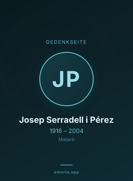 Gedenkportrait von Josep Serradell i Pérez