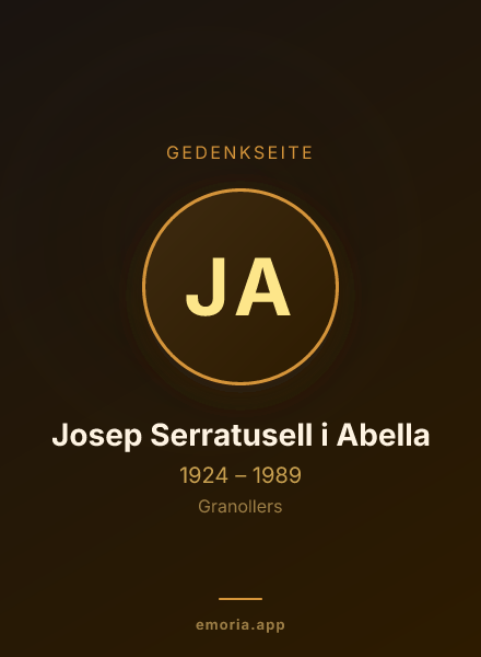 Gedenkportrait von Josep Serratusell i Abella