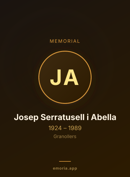 Memorial portrait of Josep Serratusell i Abella