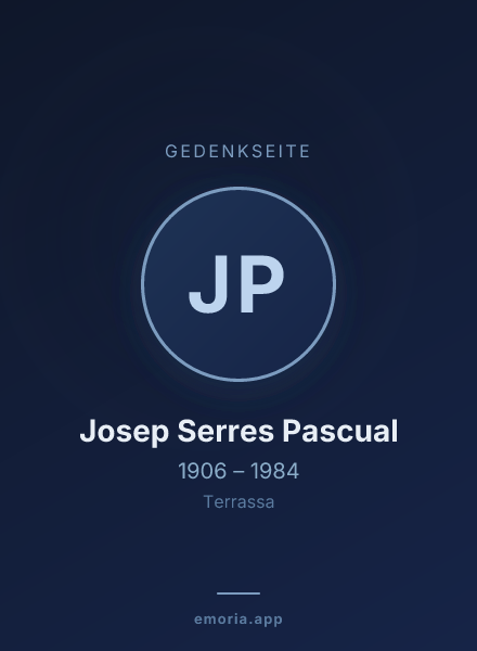 Gedenkportrait von Josep Serres Pascual
