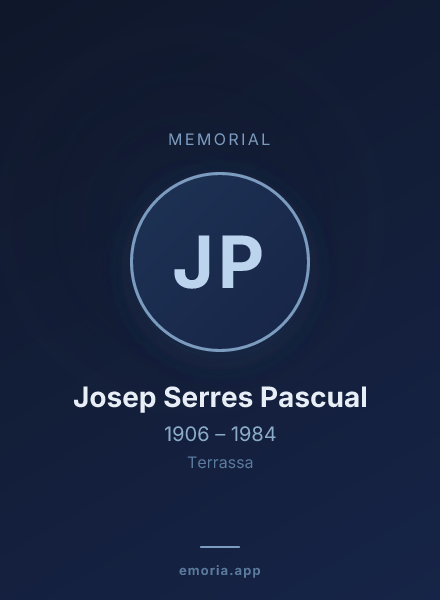 Memorial portrait of Josep Serres Pascual