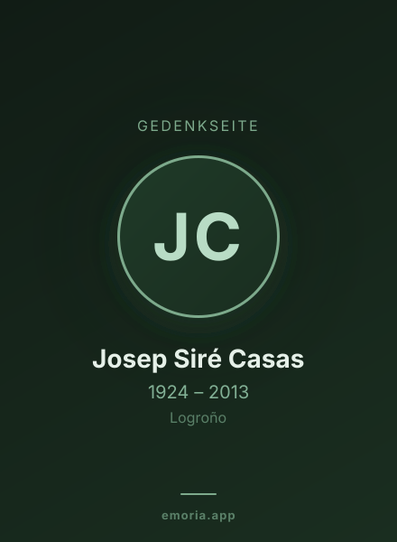 Gedenkportrait von Josep Siré Casas