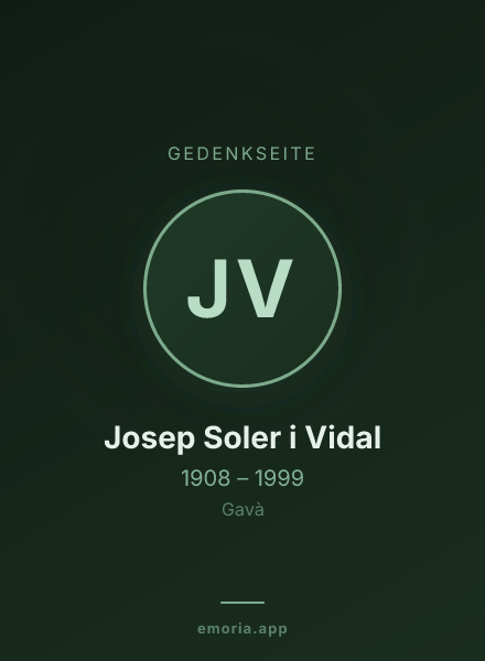 Gedenkportrait von Josep Soler i Vidal