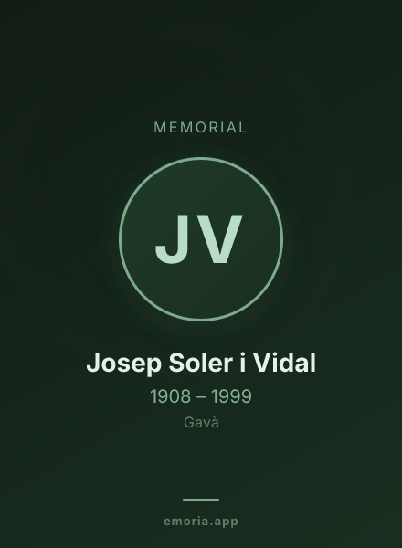 Memorial portrait of Josep Soler i Vidal